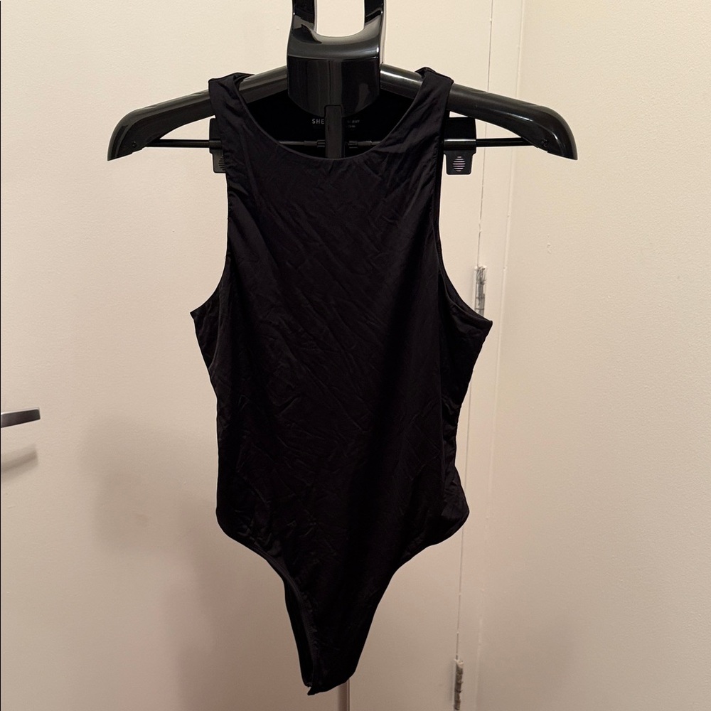 Black Sleeveless Bodysuit